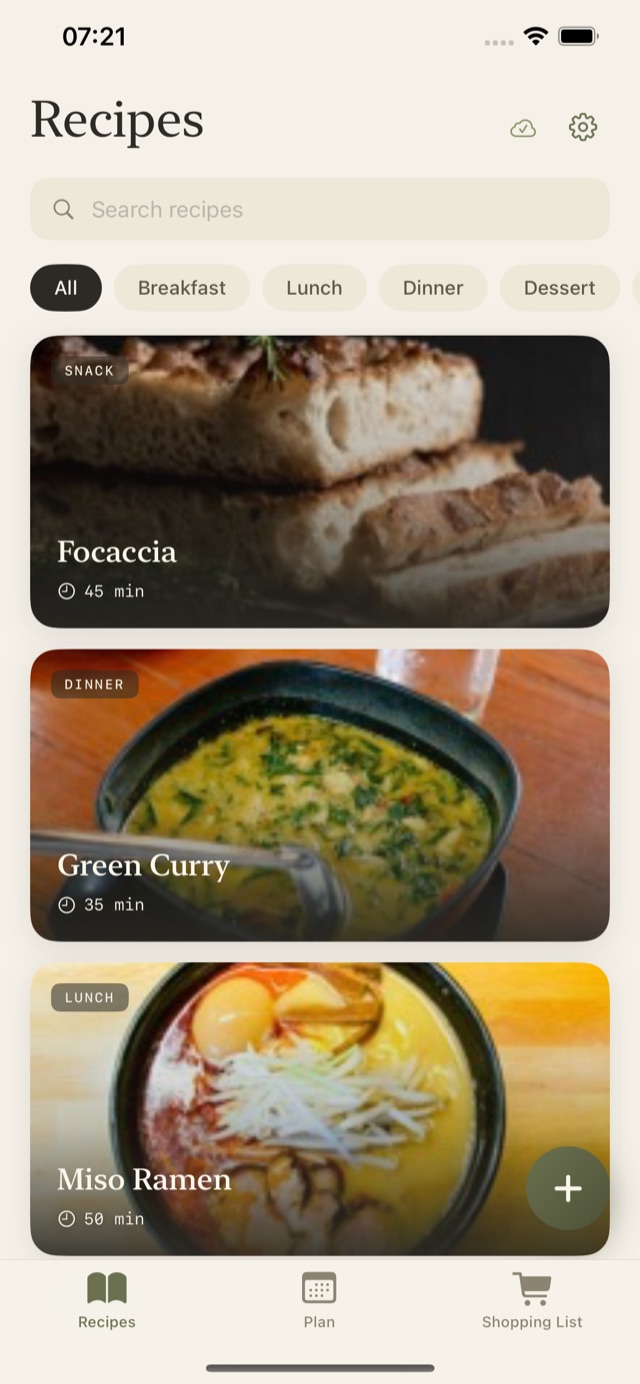 Menura recipe library